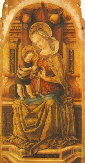 CRIVELLI, Carlo Virgin and Child Enthroned around France oil painting art